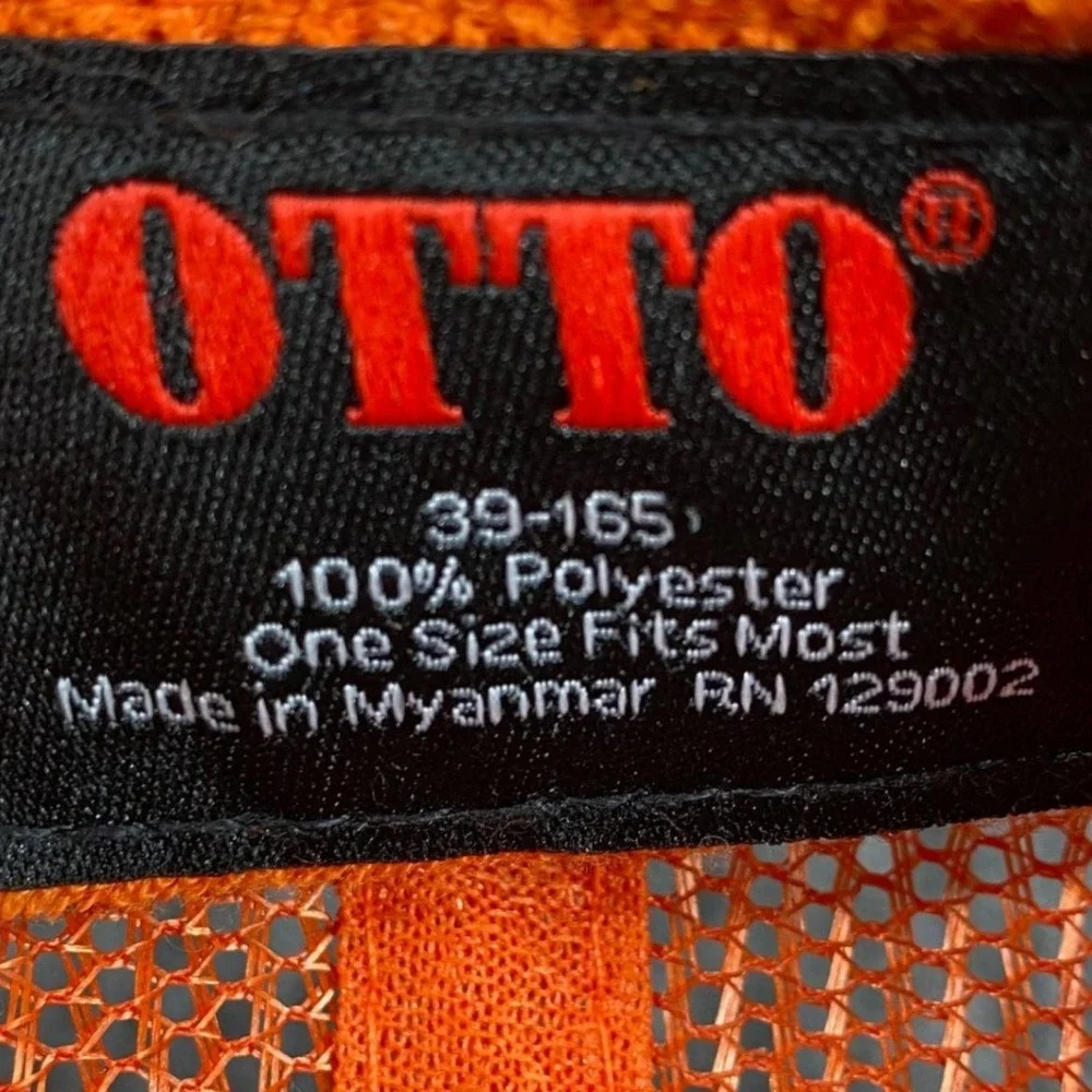 Otto Gatorade Racing Team Hat Mens OSFA Orange Mesh Trucker Snapback Cap